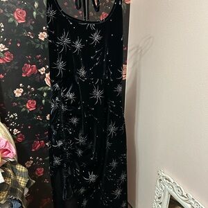 Cider Black Maxi Dress with Silver Starburst